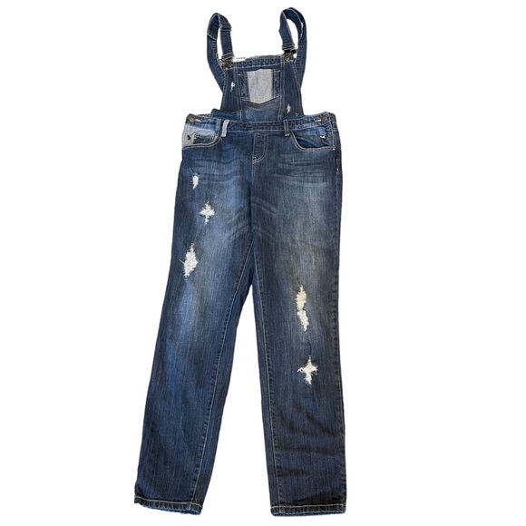 Promod Denim Full Length Jean Overall with Distress Size: 8 - Picture 12 of 14